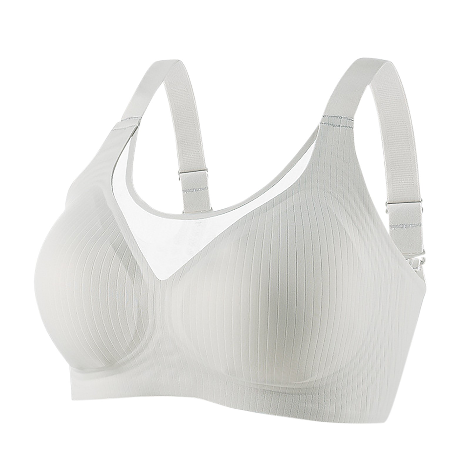 thumbnail image 1 of Sujetador push up sin aros, levantador, suave y deportivo para mujer - Nailon/spandex, sin aros de acero, M-XXXXL para uso diario/fitness, 1 of 4